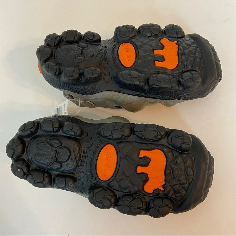 Sole Creatures Rhino Charging Grey Sandals Boys Size 8-9 NWT Outdoor Trail Water